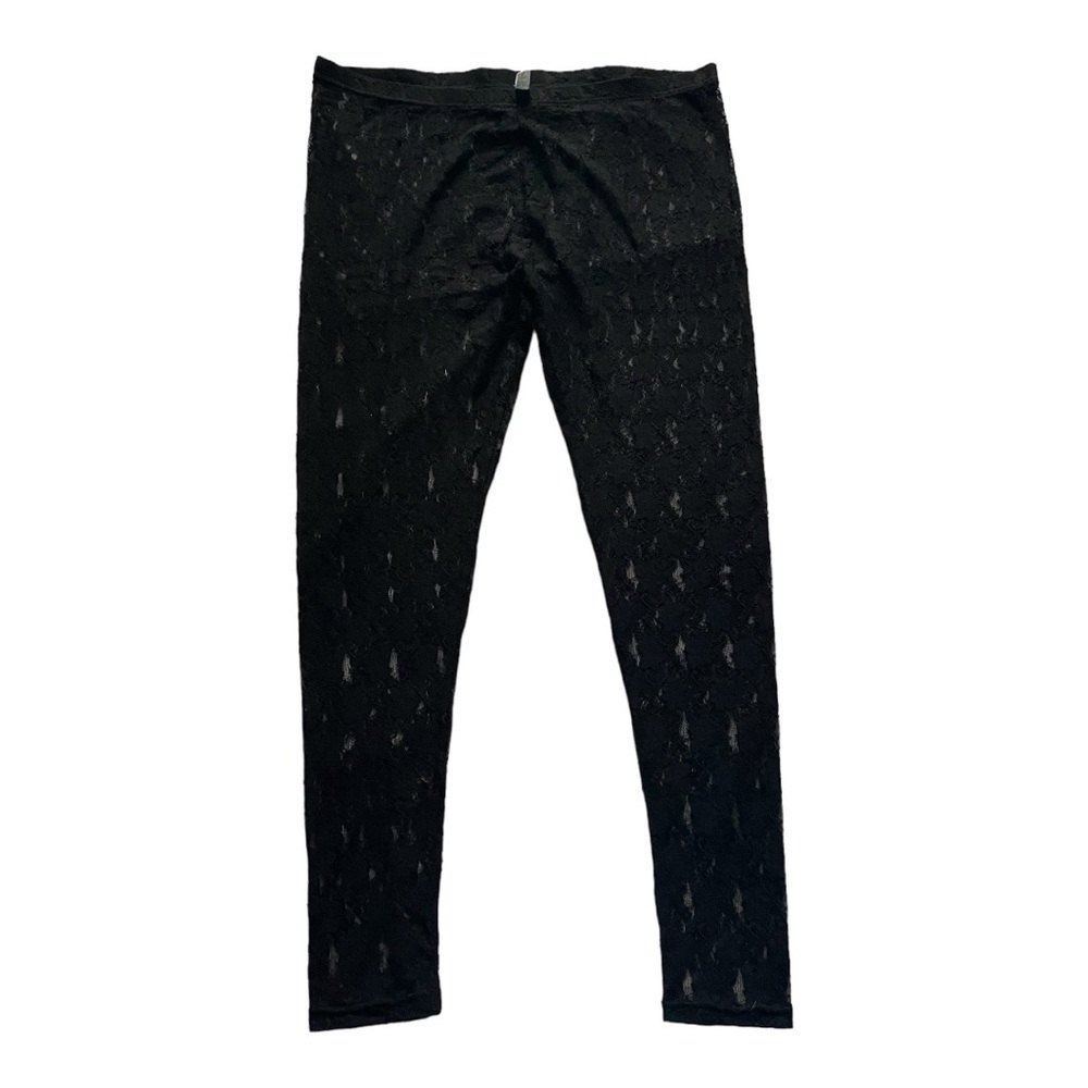 LEGSINGTON-BLACK LACE LEGGINGS-SIZE 2X - Picture 4 of 6